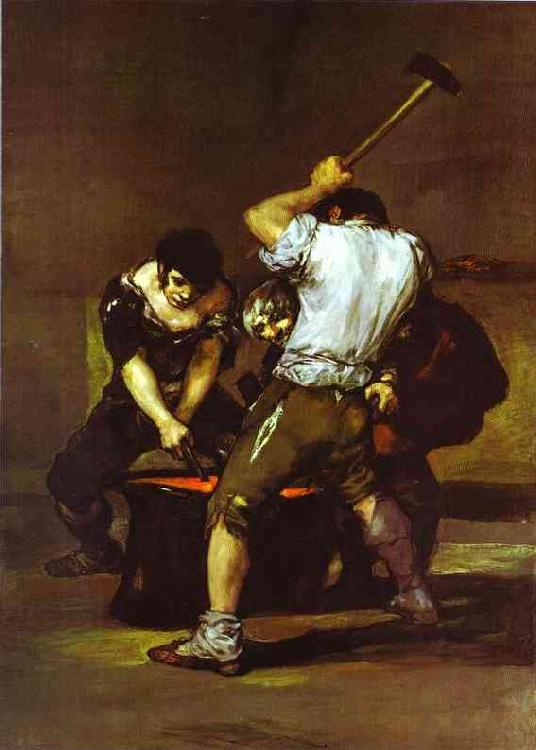 Francisco Jose de Goya La fragna (Smithy). Germany oil painting art